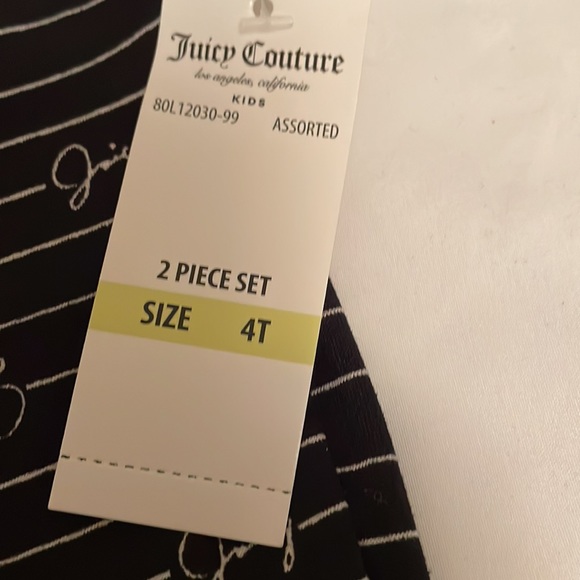 NWT Juicy couture girls 2piece set.Size 4t. Fleece hoody with branded leggings. - Picture 13 of 15